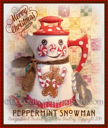 Peppermint Snowman Coffeepot ePattern - Martha Smalley - PDF DOWNLOAD